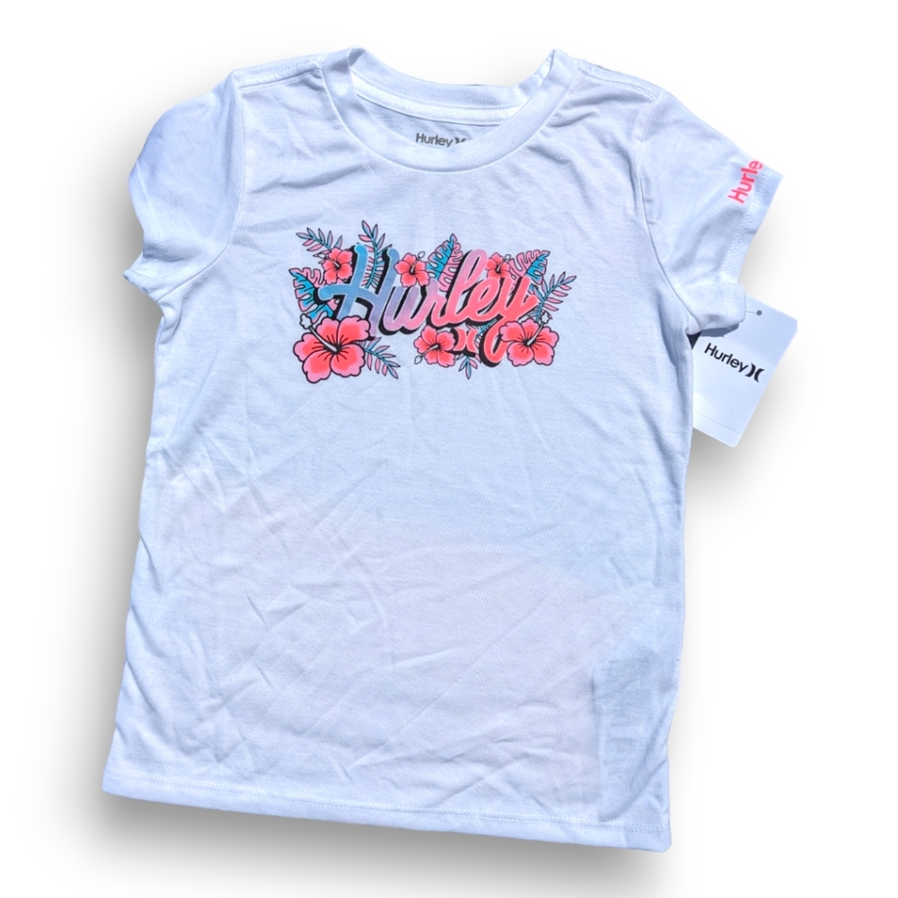 Hurley Girls XS 6/6X 5-7y Floral Graphic Tee